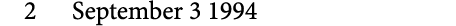 2 September 3 1994