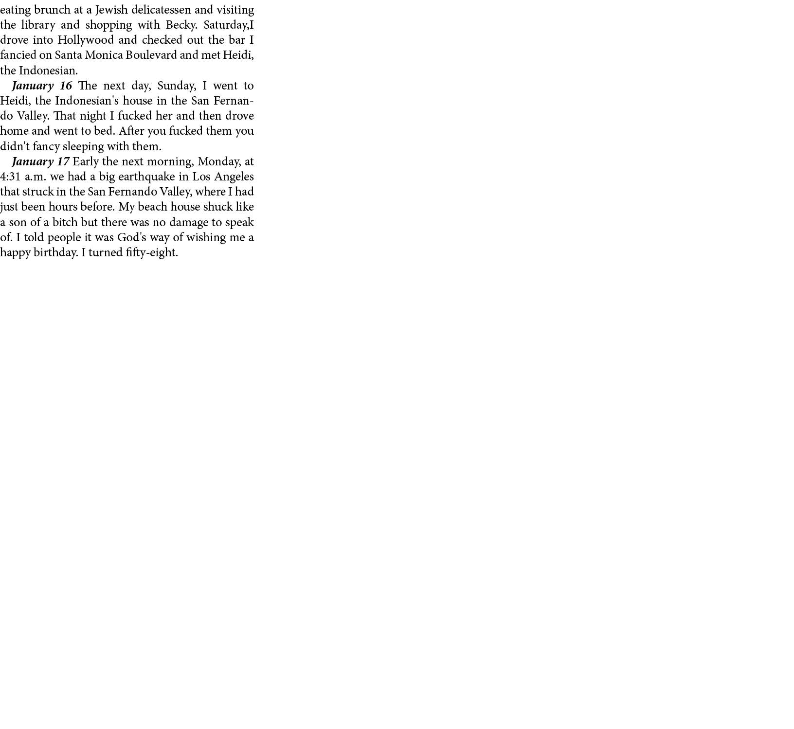 eating brunch at a Jewish delicatessen and visiting the library and shopping with Becky. Saturday,I drove into Hollyw...