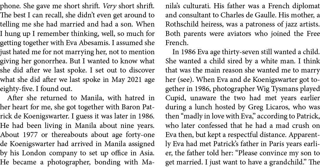 phone. She gave me short shrift. Very short shrift. The best I can recall, she didn’t even get around to telling me s...