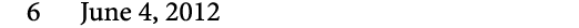 6 June 4, 2012