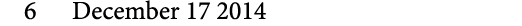 6 December 17 2014