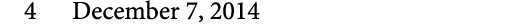 4 December 7, 2014