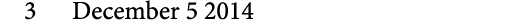 3 December 5 2014