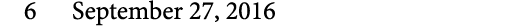 6 September 27, 2016