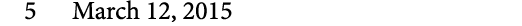 5 March 12, 2015
