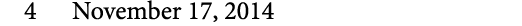 4 November 17, 2014