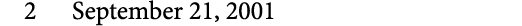 2 September 21, 2001