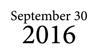 September 30 2016