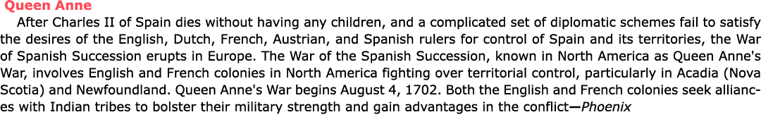  ﻿Queen Anne After ﻿Charles II of ﻿Spain dies without having any children, and a complicated set of diplomatic scheme...