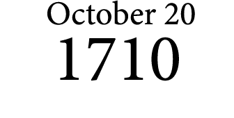  October 20 1710
