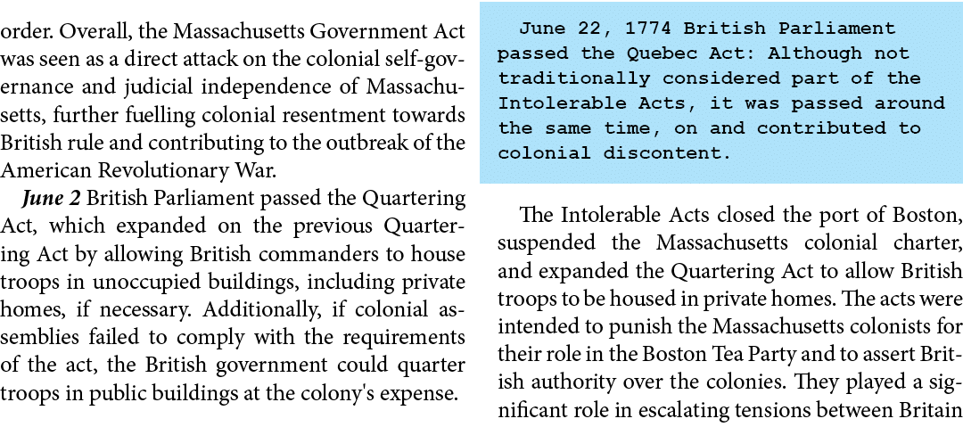 order. Overall, the ﻿Massachusetts Government Act was seen as a direct attack on the colonial self governance and jud...