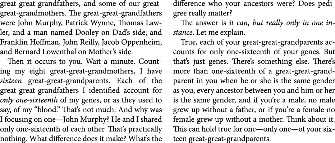 great great grandfathers, and some of our great great grandmothers. The great great grandfathers were ﻿﻿﻿John ﻿Murphy...