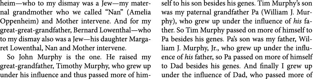 heim—who to my dismay was a Jew—my maternal grandmother who we called “Nan” (﻿Amelia Oppenheim) and ﻿Mother intervene...