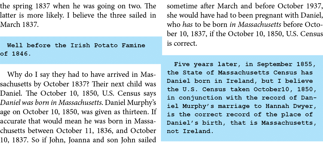 the spring 1837 when he was going on two. The latter is more likely. I believe the three sailed in March 1837. Well b...