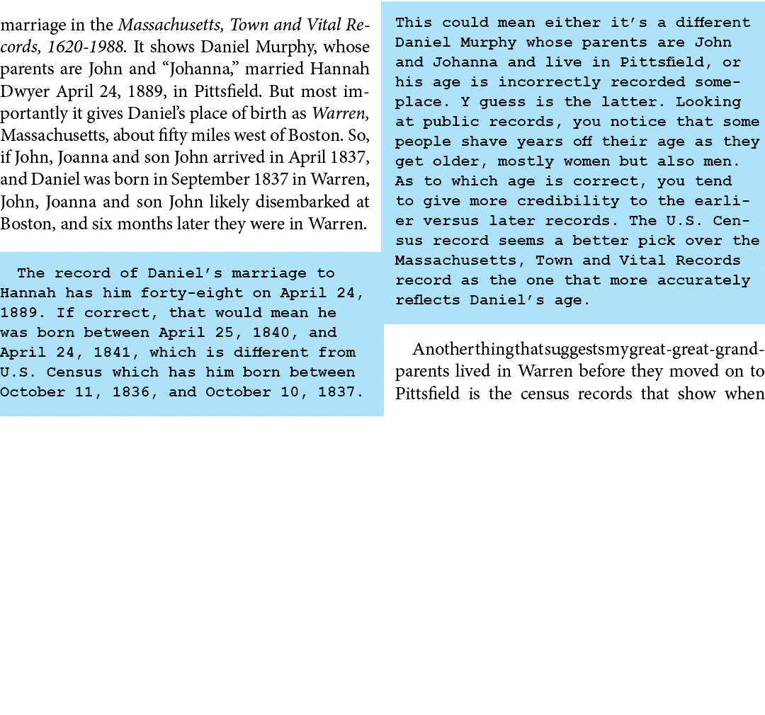 marriage in the ﻿Massachusetts, Town and Vital Records, 1620 1988. It shows ﻿Daniel ﻿Murphy, whose parents are ﻿John ...