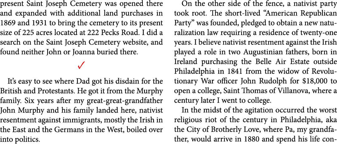 present Saint Joseph Cemetery was opened there and expanded with additional land purchases in 1869 and 1931 to bring ...