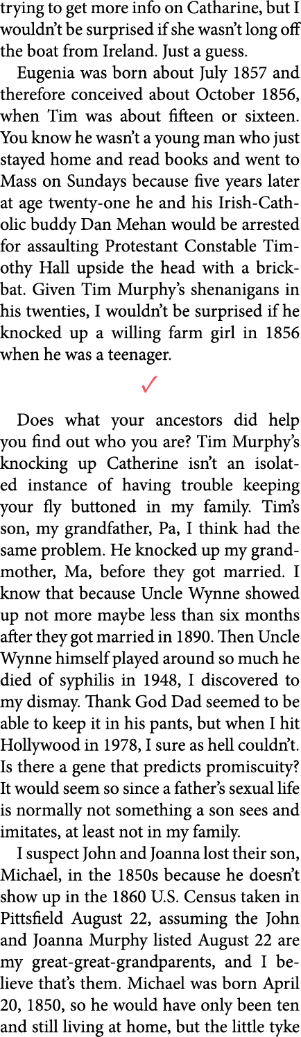 trying to get more info on ﻿﻿Catharine, but I wouldn’t be surprised if she wasn’t long off the boat from Ireland. Jus...