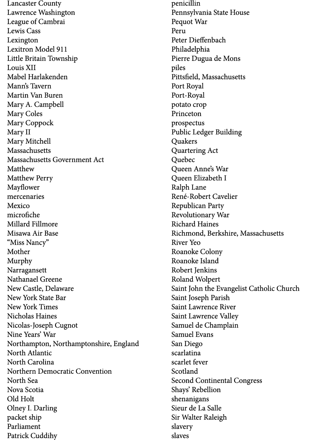 Lancaster County Lawrence Washington League of Cambrai Lewis Cass Lexington Lexitron Model 911 Little Britain Townshi...