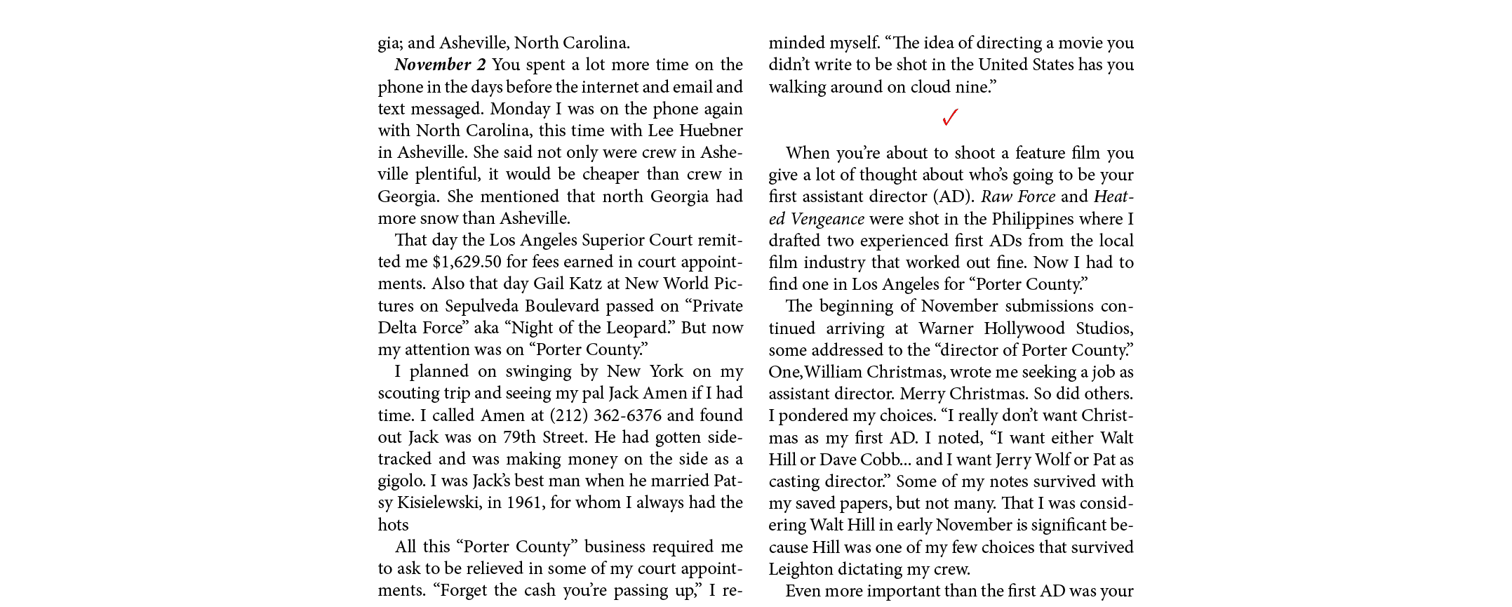 gia; and ﻿Asheville, ﻿North Carolina. November 2￼ You spent a lot more time on the phone in the days before the inter...