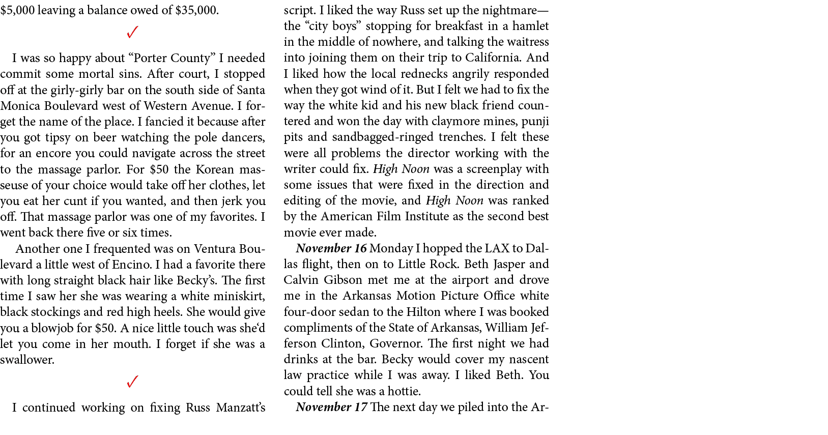 $5,000 leaving a balance owed of $35,000. ✓ I was so happy about “﻿Porter County” I needed commit some mortal sins. A...