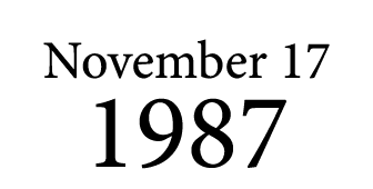 November 17 1987