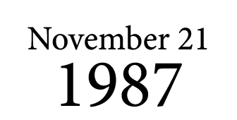 November 21 1987