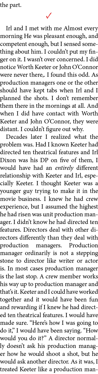 the part. ✓ Irl and I met with me Almost every morning He was pleasant enough, and competent enough, but I sensed som...