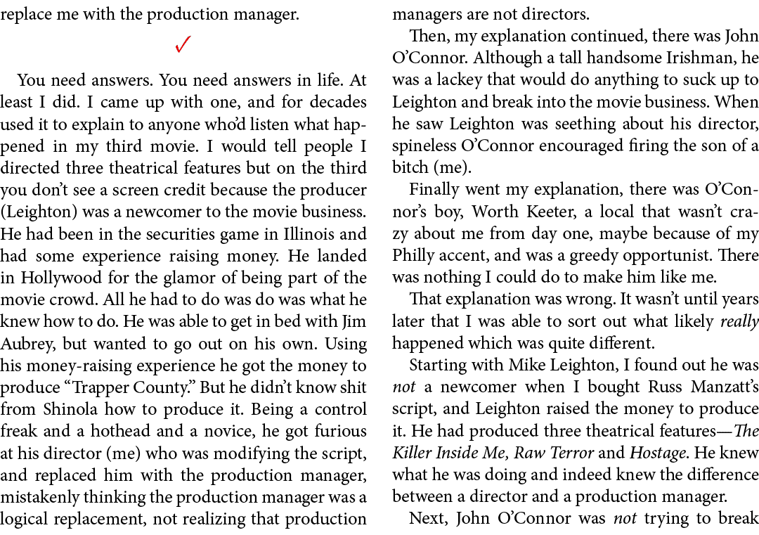 replace me with the production manager. ✓ You need answers. You need answers in life. At least I did. I came up with ...