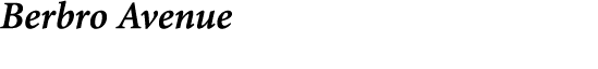 Berbro Avenue