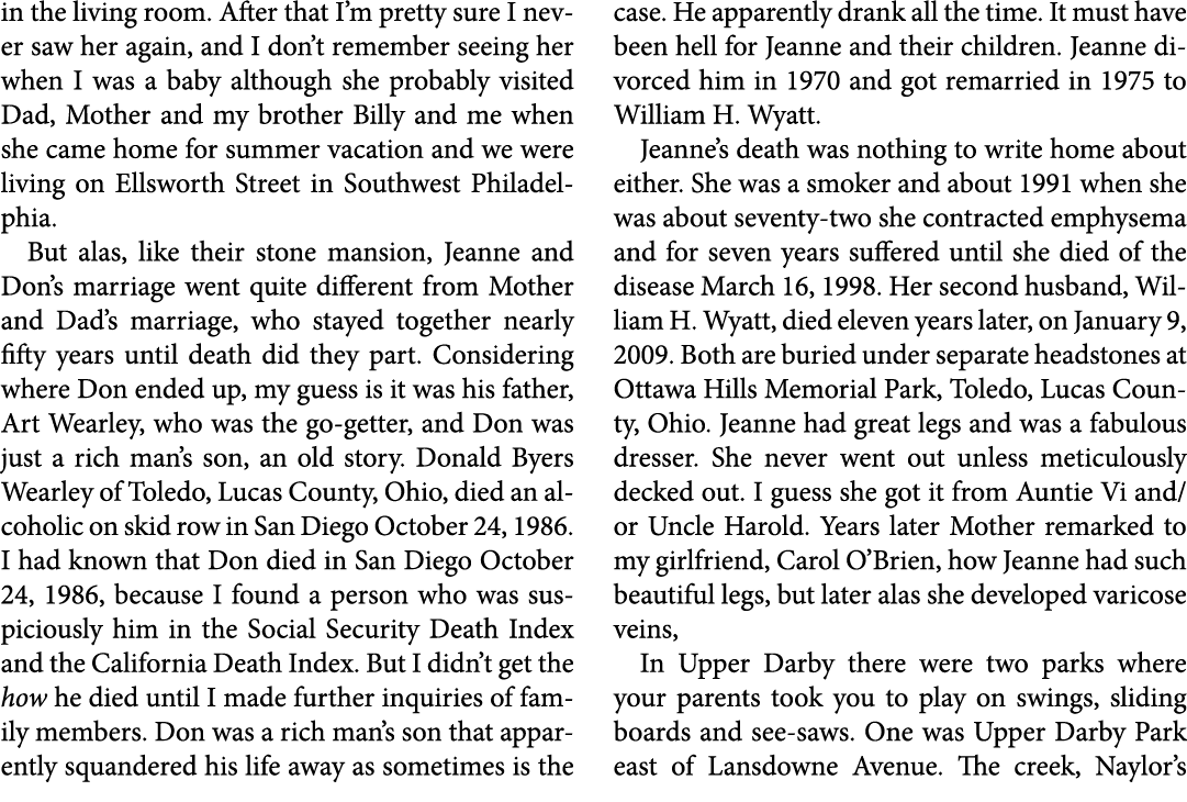 in the living room. After that I’m pretty sure I never saw her again, and I don’t remember seeing her when I was a ba...
