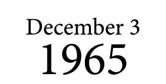 December 3 1965