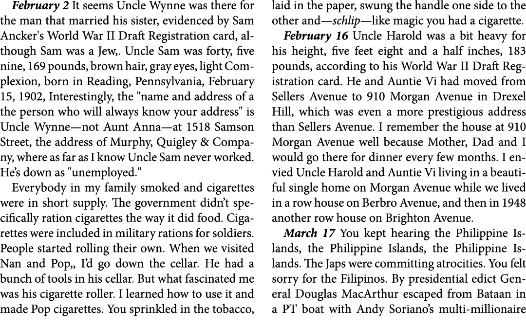 February 2 It seems Uncle Wynne was there for the man that married his sister, evidenced by Sam Ancker's ﻿World War I...