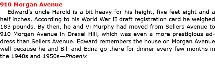 910 Morgan Avenue Edward’s uncle Harold is a bit heavy for his height, five feet eight and a half inches. According ...
