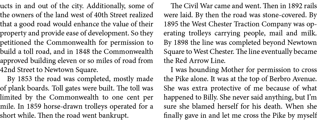 ucts in and out of the city. Additionally, some of the owners of the land west of 40th Street realized that a good ro...