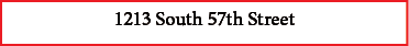 1213 South 57th Street