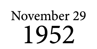 November 29 1952