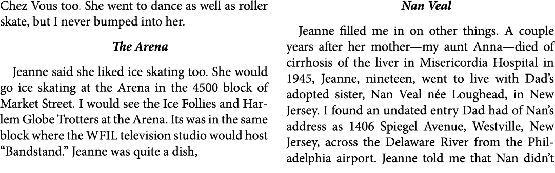 ﻿Chez Vous too. She went to dance as well as roller skate, but I never bumped into her. The ﻿Arena Jeanne said she l...