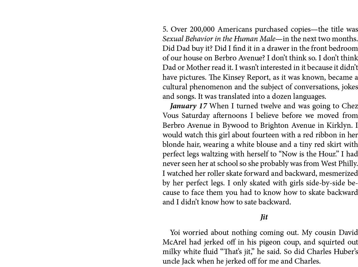 5 . Over 200,000 Americans purchased copies—the title was ﻿Sexual Behavior in the Human Male—in the next two months. ...