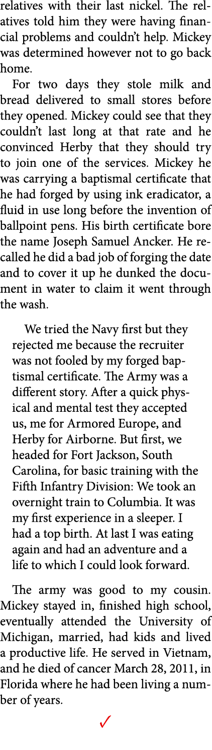 relatives with their last nickel. The relatives told him they were having financial problems and couldn’t help. Micke...