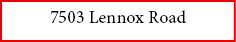 7503 Lennox Road