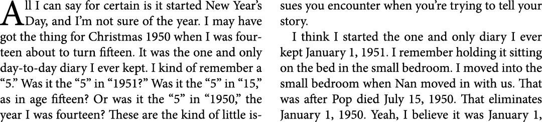 All I can say for certain is it started New Year’s Day, and I’m not sure of the year. I may have got the thing for ﻿C...