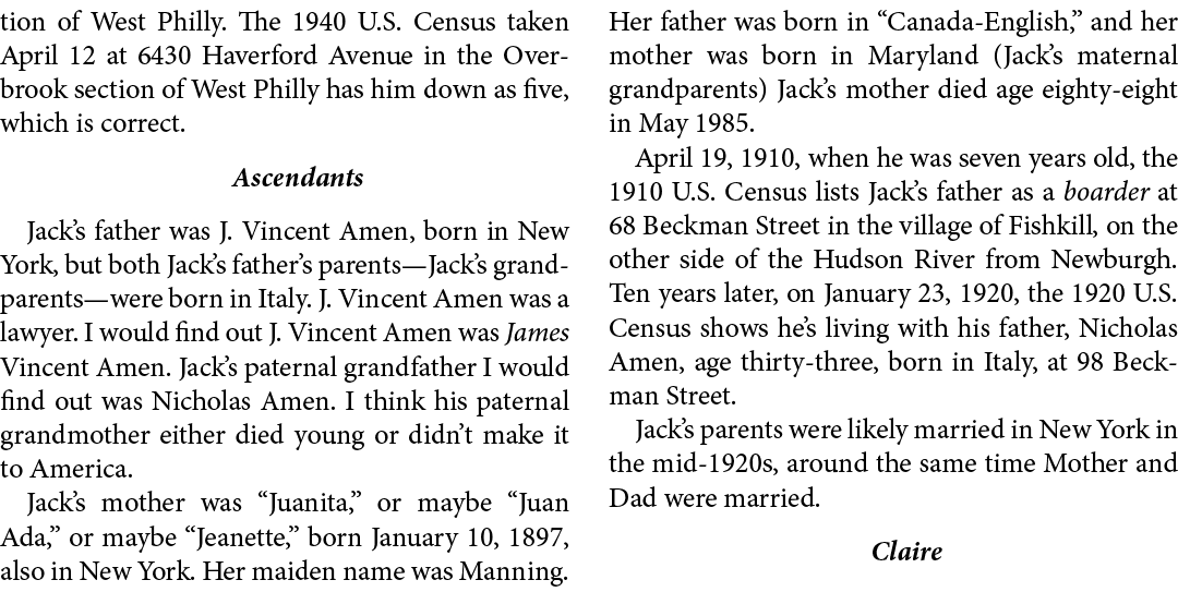 tion of West Philly. The ﻿﻿﻿﻿﻿﻿﻿1940 U.S. Census taken April 12 at 6430 Haverford Avenue in the ﻿Overbrook section of...