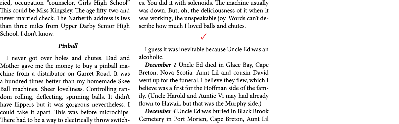 ried, occupation “counselor, Girls High School” This could be Miss Kingsley. The age fifty-two and never married chec...
