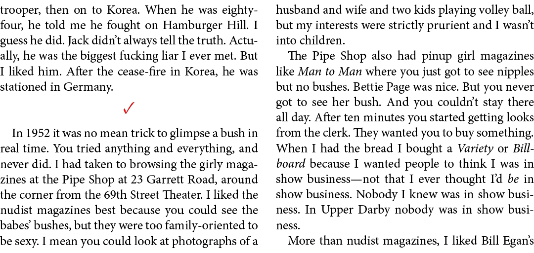 trooper, then on to ﻿Korea. When he was eighty-four, he told me he fought on ﻿Hamburger Hill. I guess he did. Jack di...