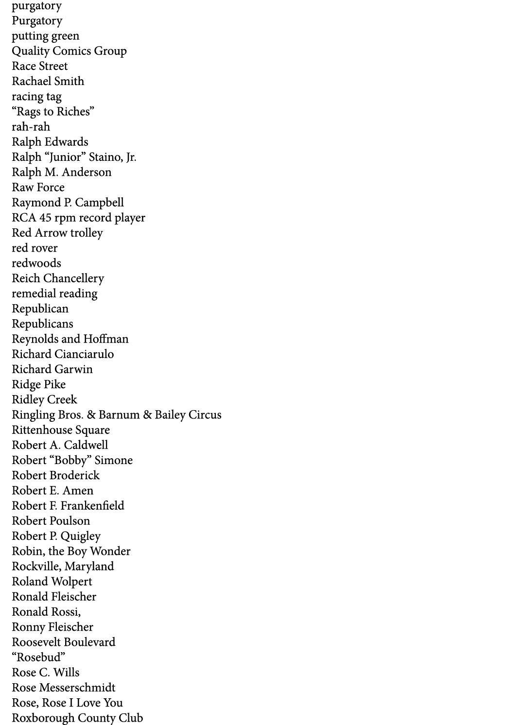 purgatory Purgatory putting green Quality Comics Group Race Street Rachael Smith racing tag “Rags to Riches” rah-rah ...