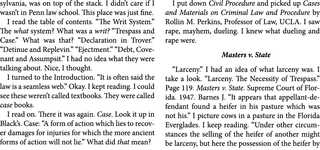 sylvania, was on top of the stack. I didn’t care if I wasn’t in Penn law school. This place was just fine. I read the...