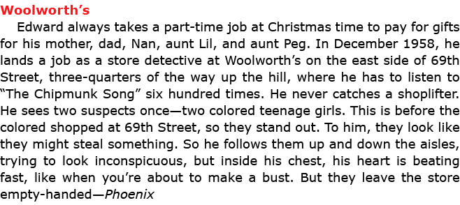 Woolworth’s Edward always takes a part-time job at ﻿Christmas time to pay for gifts for his mother, dad, Nan, aunt L...