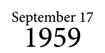 September 17 1959