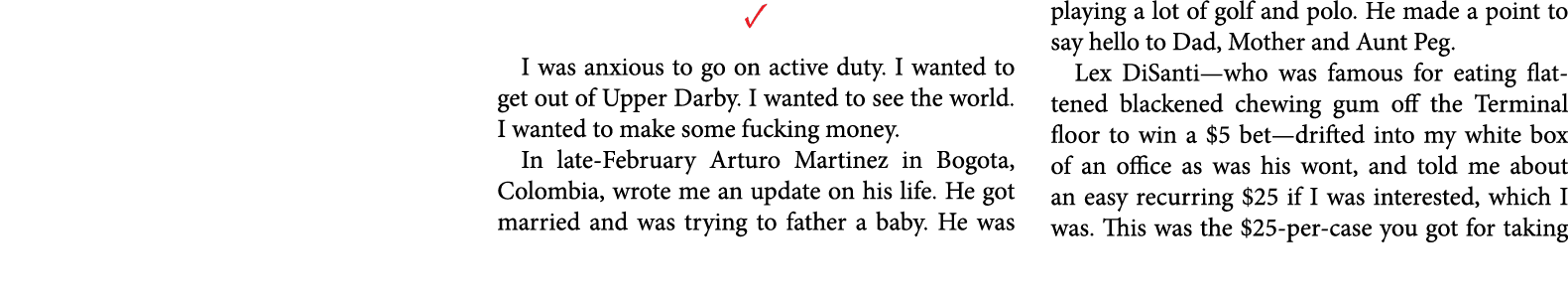 ✓ I was anxious to go on active duty. I wanted to get out of ﻿Upper Darby. I wanted to see the world. I wanted to mak...