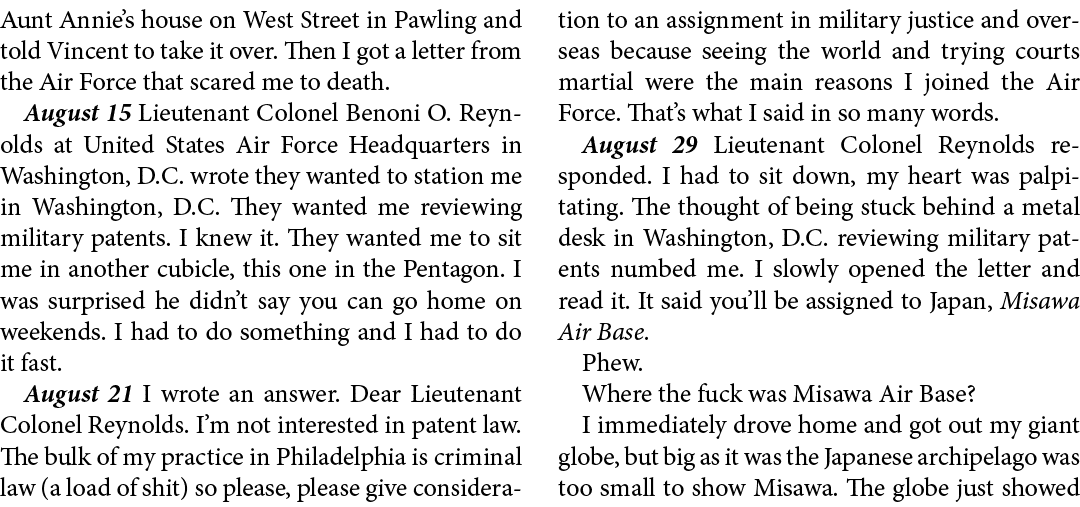 Aunt Annie’s house on West Street in Pawling and told Vincent to take it over. Then I got a letter from the ﻿Air Forc...
